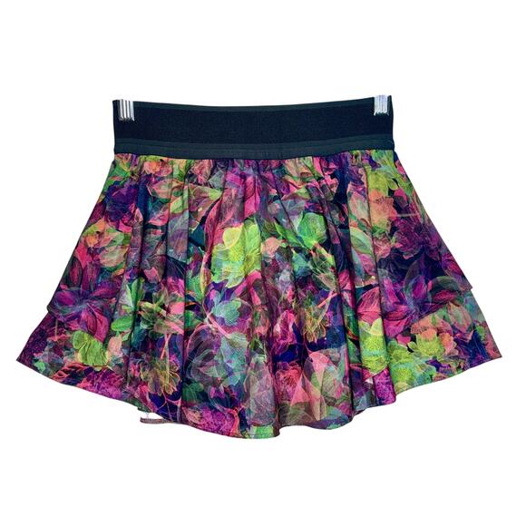 NEW Lululemon Court Rival High-Rise Floral Tennis Skirt Skort Shorts Womens Sz 4 - Picture 2 of 7